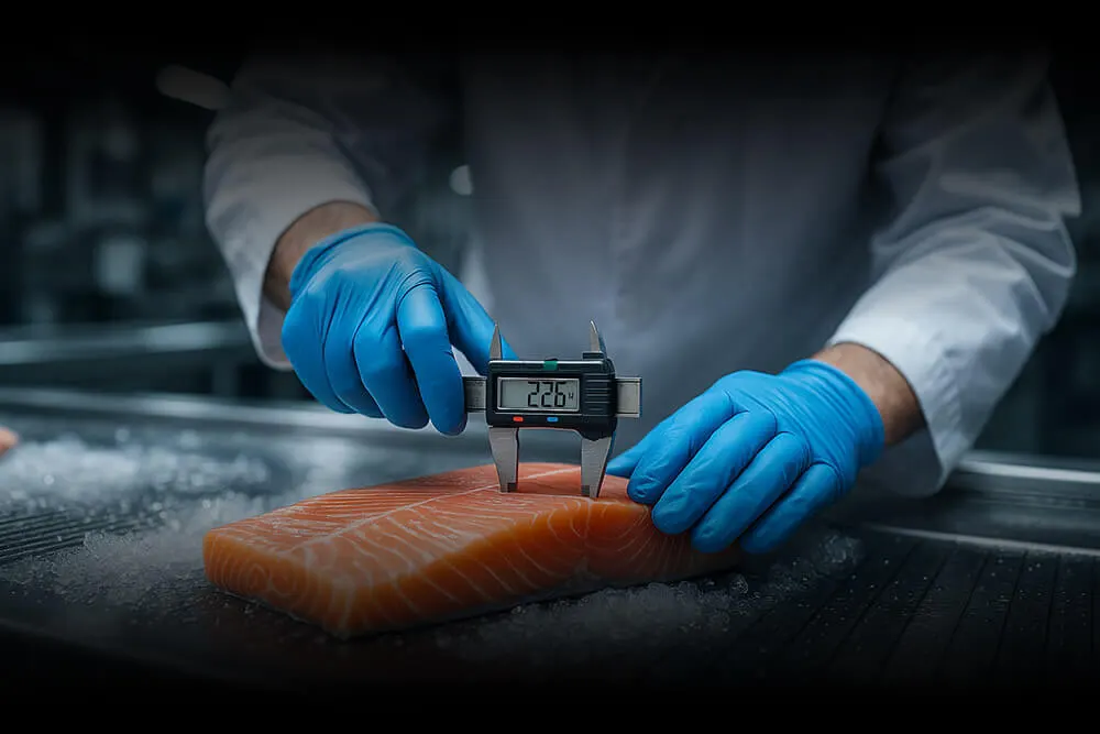 Quality control of salmon fillet