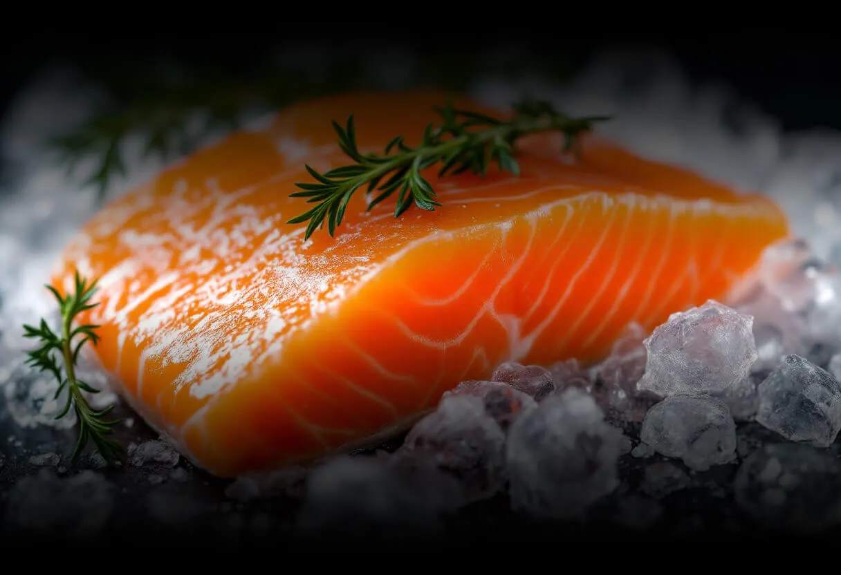 Fresh Atlantic salmon fillet